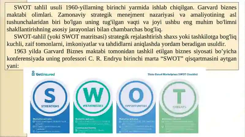 SWOT tahlili 3