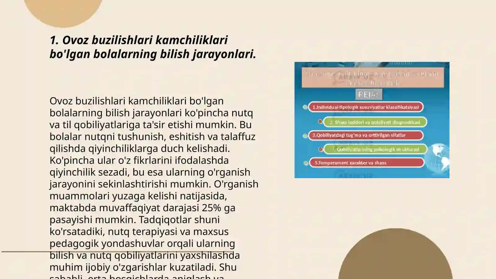 Ovoz buzilishlari kamchiliklari bo'lgan bolalarning psixologik xususiyatlari 3