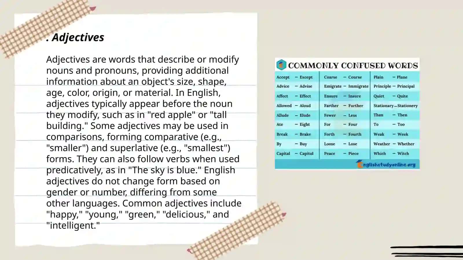 Adjectives 3