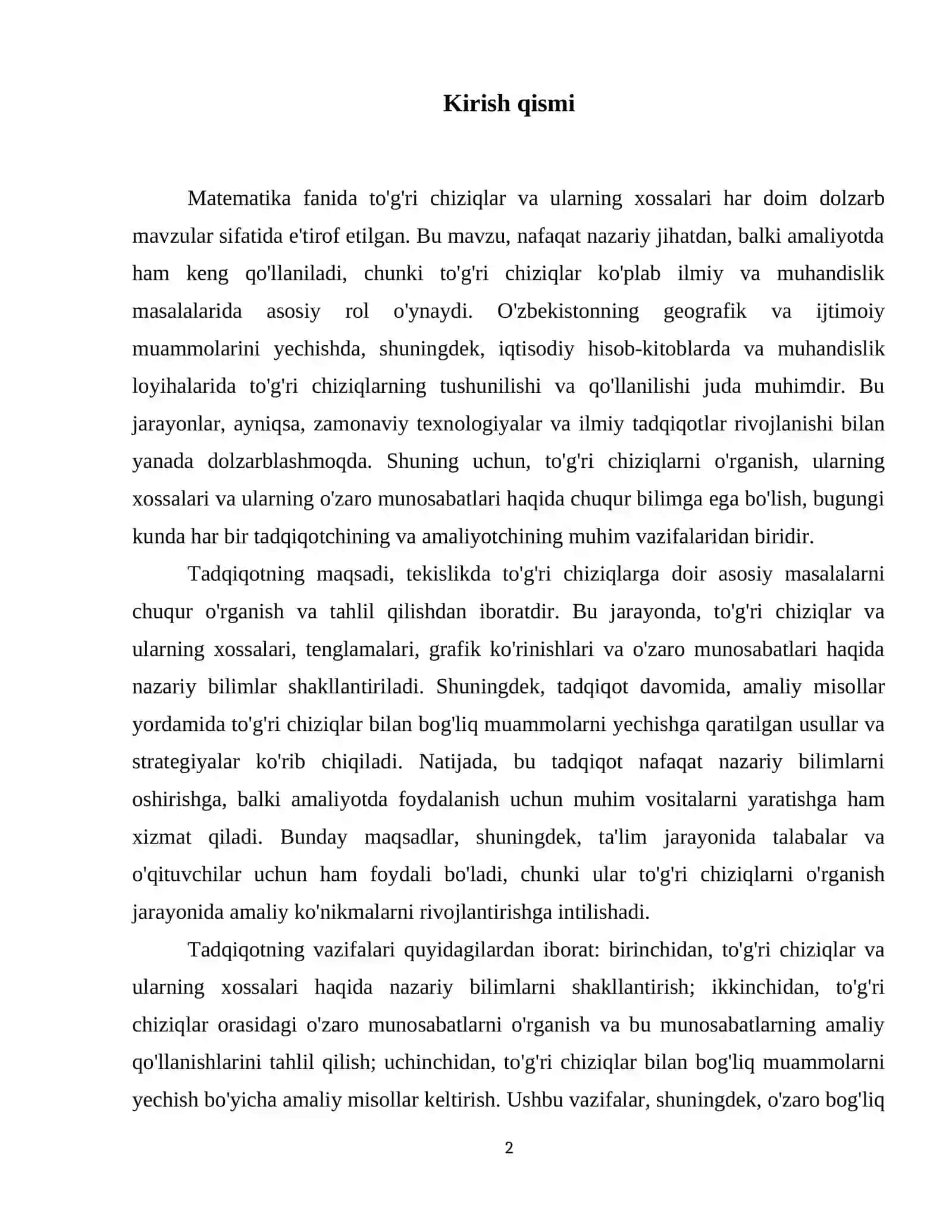 Tekislikda to‘g‘ri chiziqlarga doir asosiy masalalar 3