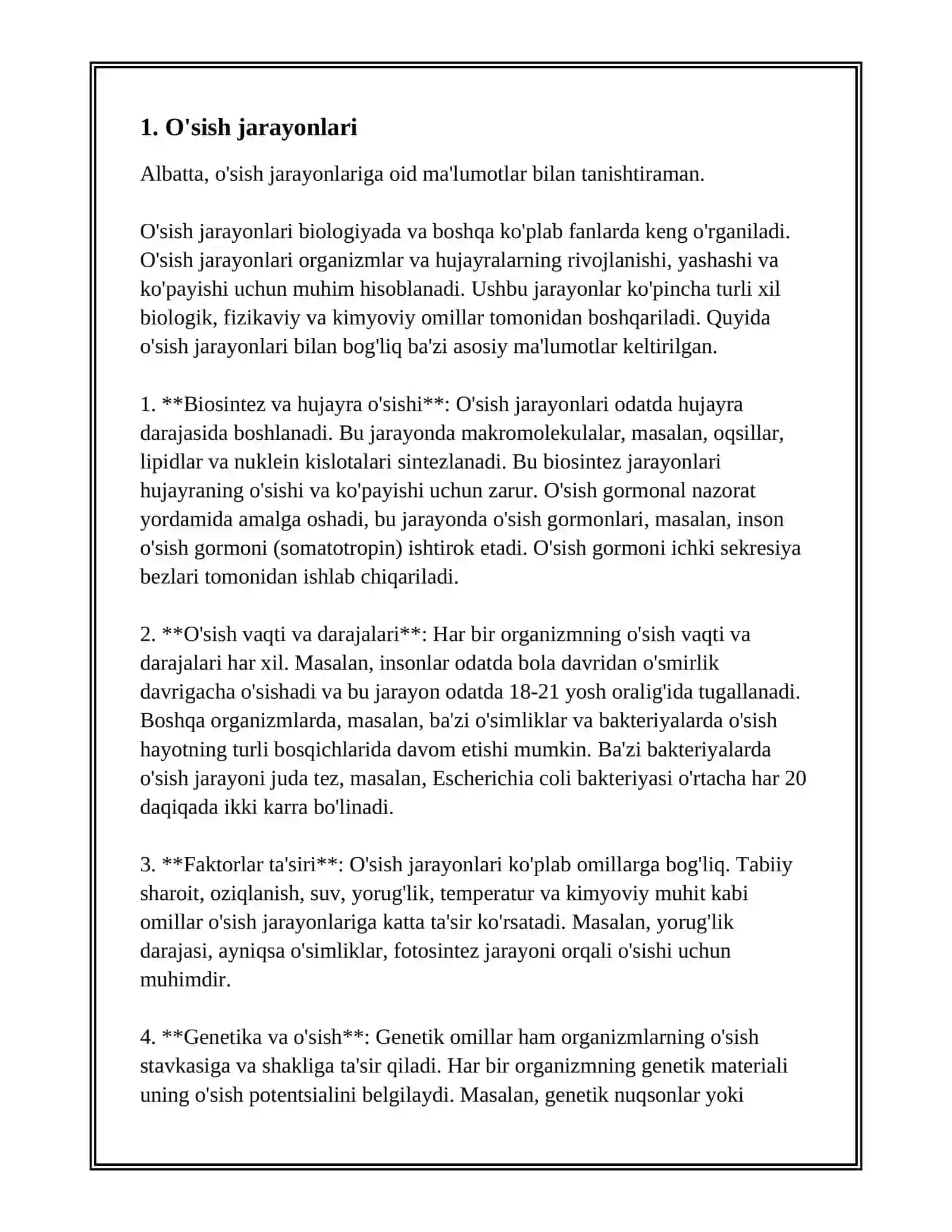 O'SISH VA RIVOJLANISH QONUNIYATLARI 3