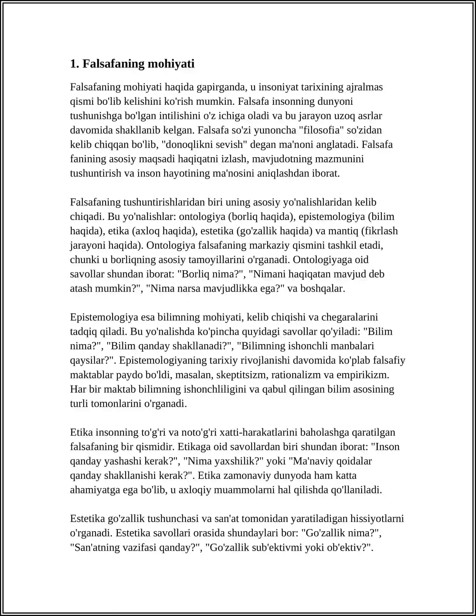 FALSAFANING MOHIYATI VA JAMIYAT TARAQQIYOTIDAGI ROʻLI 3