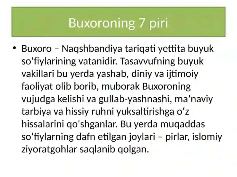 O‘zbekistonning muqaddas joylari 3