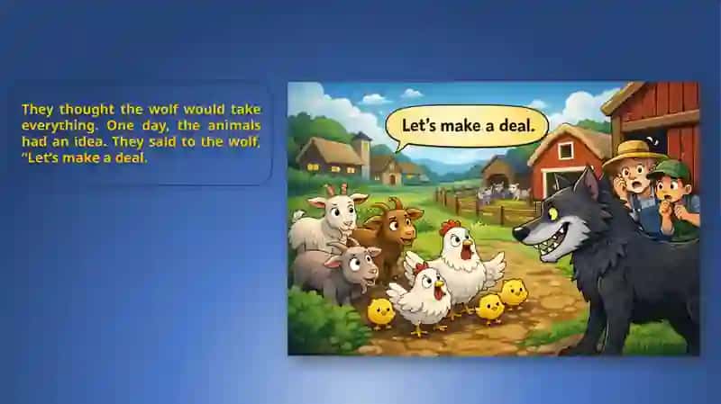 Ochko‘z bo‘ri va hayvonlar. The Greedy Wolf and the Animals 3