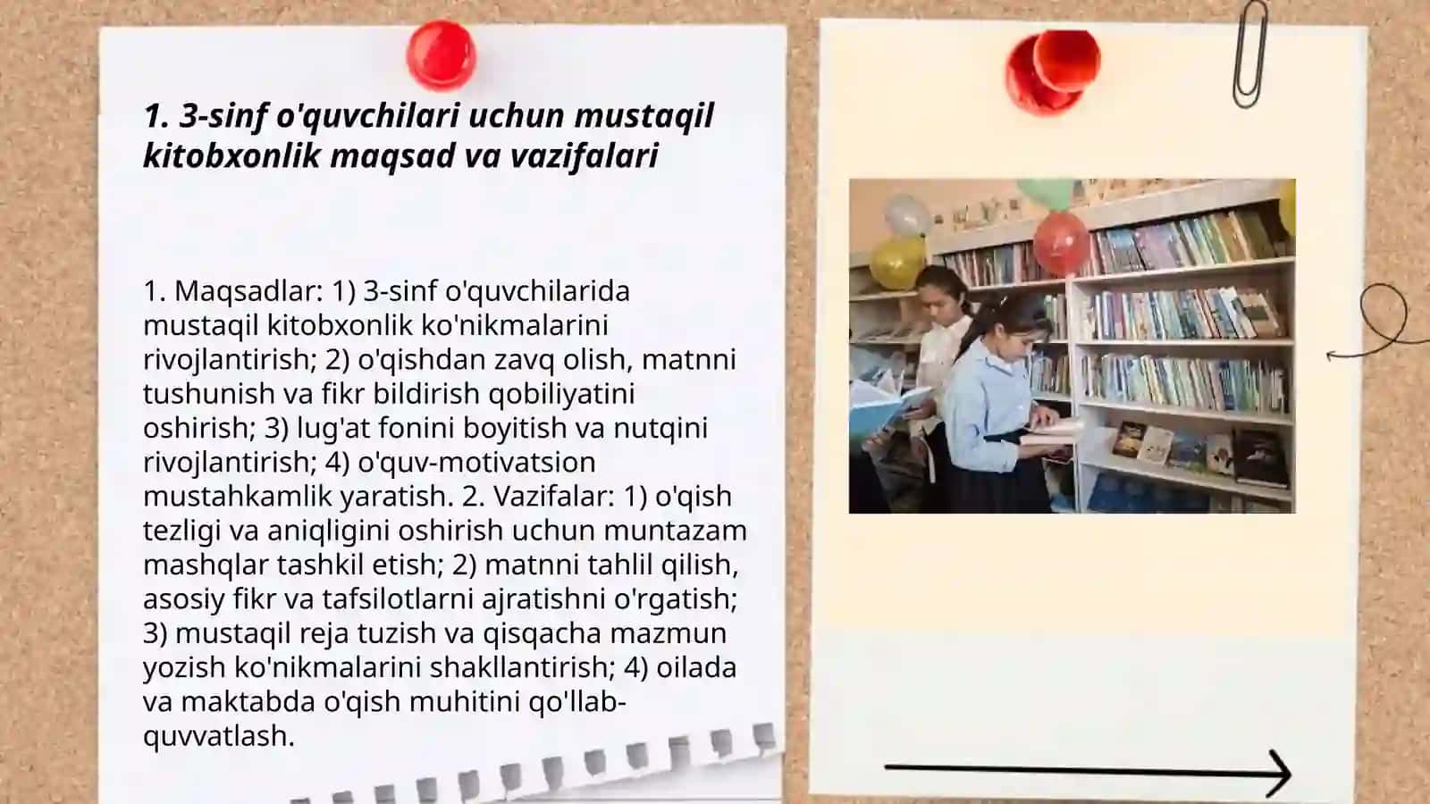Mustaqil kitobxonlikni shakllantirish yuzasidan 3-sinf uchun metodik tavsiyalar ishlab chiqish 3