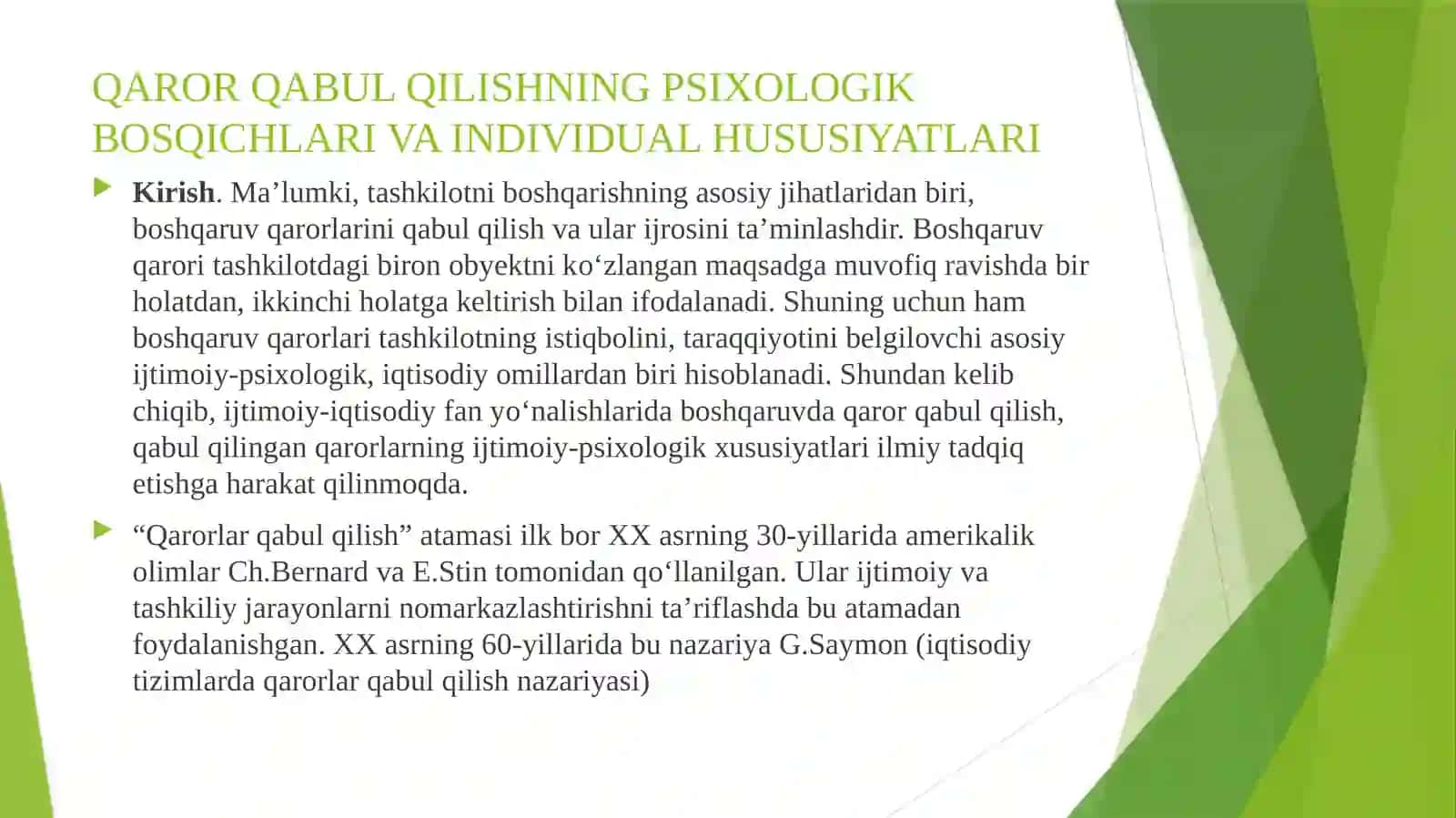 QAROR QABUL QILISHNING PSIXOLOGIK BOSQICHLARI VA INDIVIDUAL HUSUSIYATLARI 3