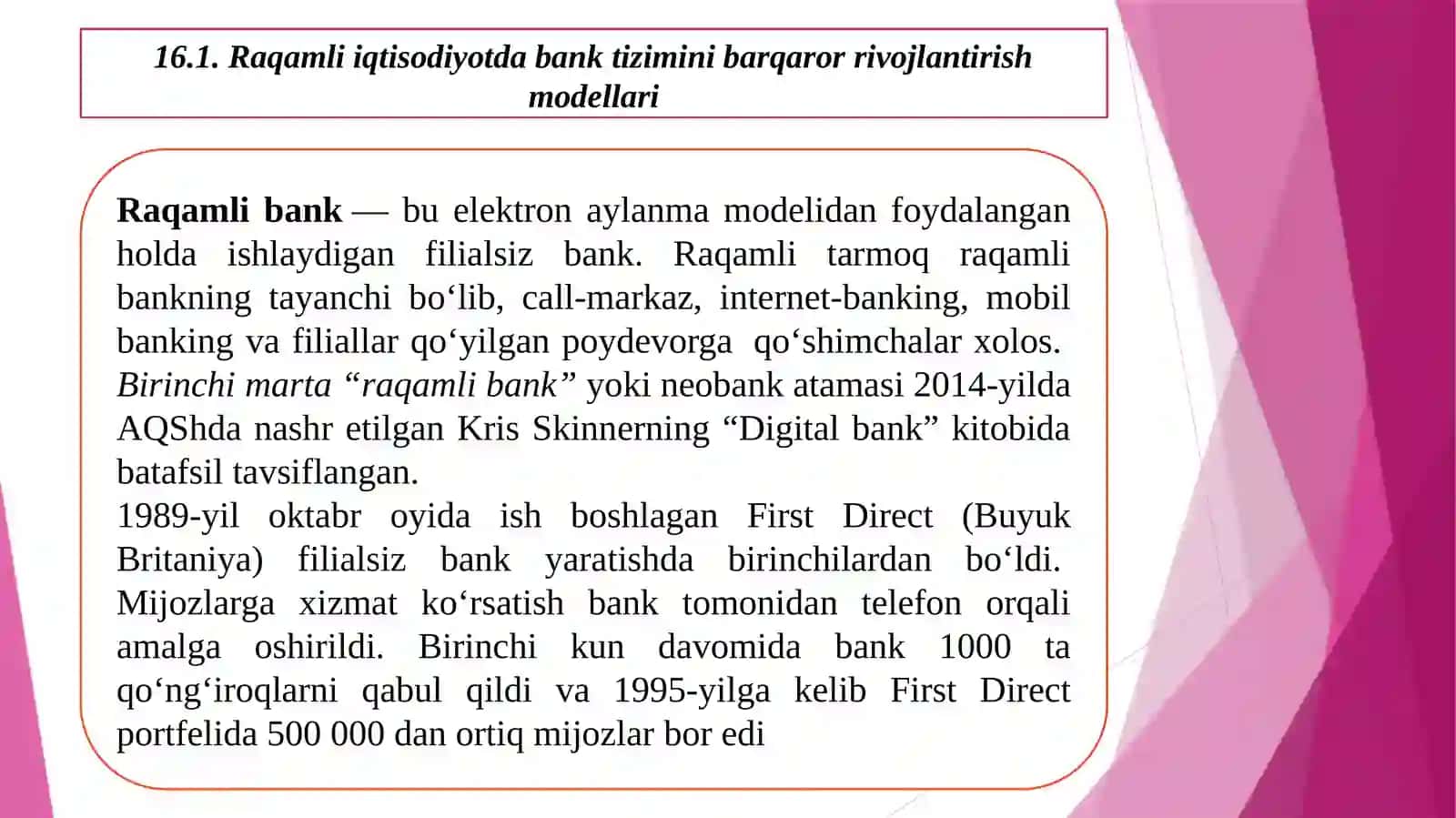 Raqamli iqtisodiyotda bank va moliyaviy texnologiyalar 3