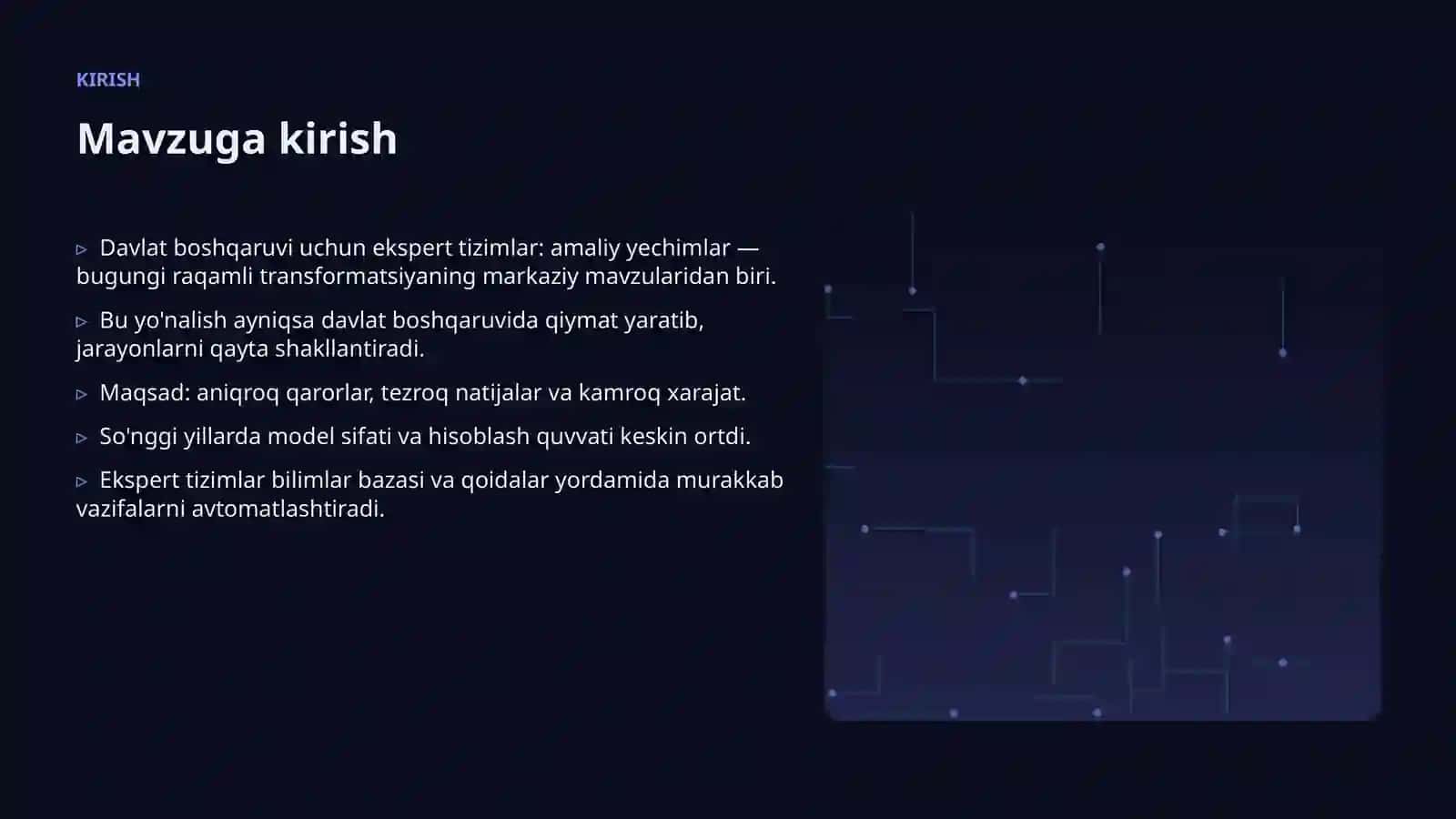 Davlat boshqaruvi uchun ekspert tizimlar: amaliy yechimlar 3