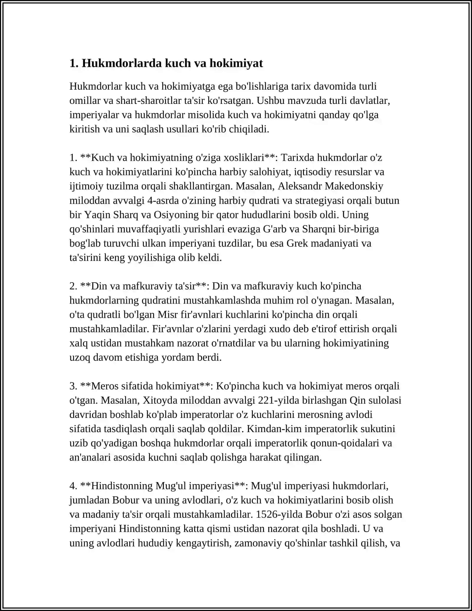 MUSTAQIL ISH Mavzu: MAKIAVELLINING ''HUKMDOR'' ASARI 3
