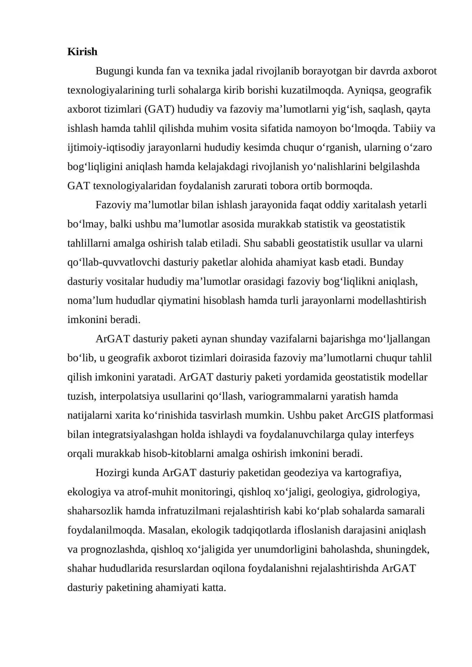 ArGAT dasturiy paketi va undan foydalanish 3