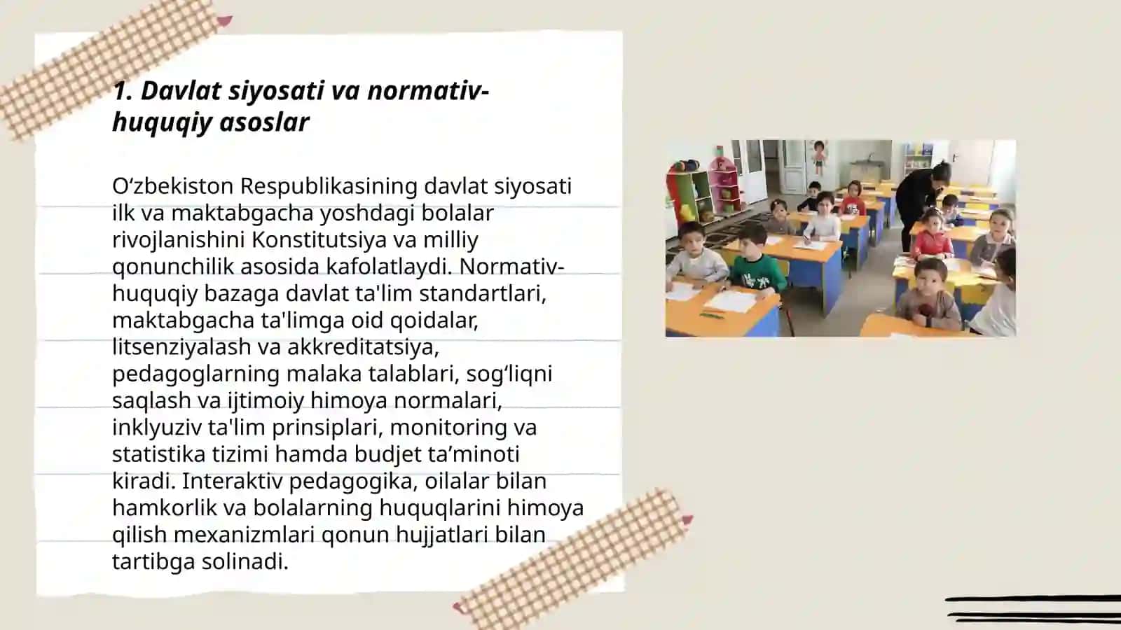 O'zbekiston respublikasining ilk va maktabgacha yoshdagi bolalar rivojlanishiga qo'yiladigan davlat talablari 3