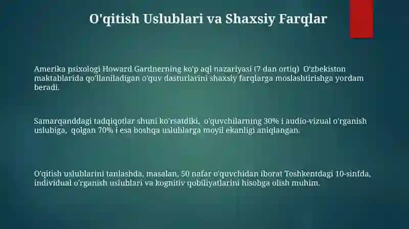 Tàlim psixologiyasi va tarbiya psixologiyasi 3