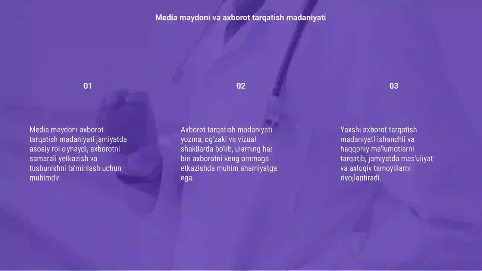 Media maydonda axborot tarqatish madaniyati 3
