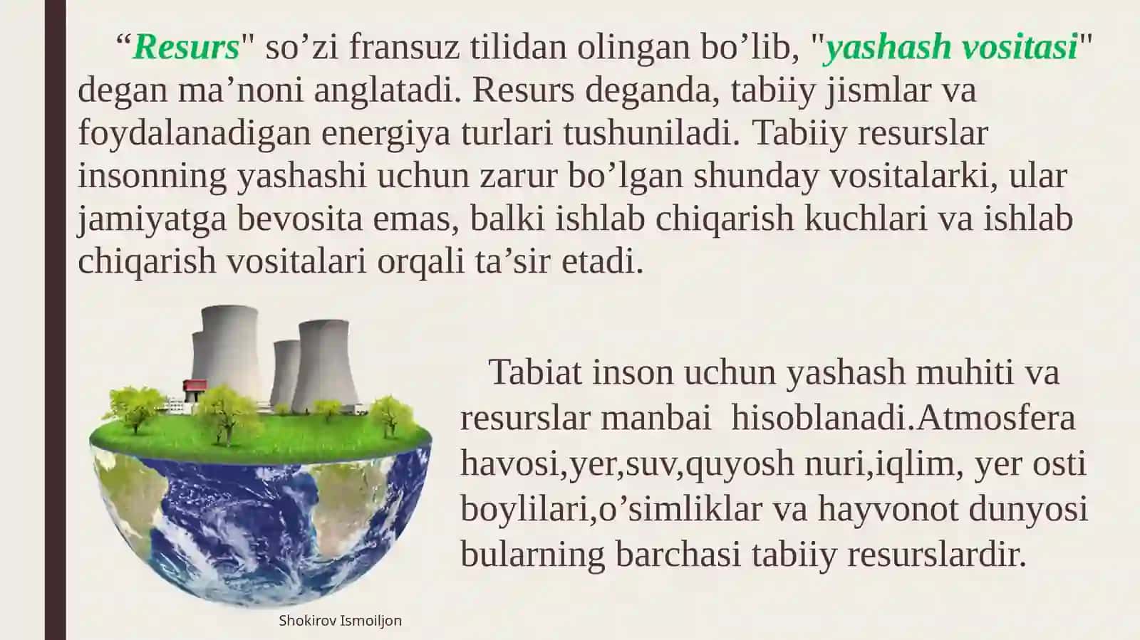 Tabiiy resurslar va ularning ifloslanishi 3