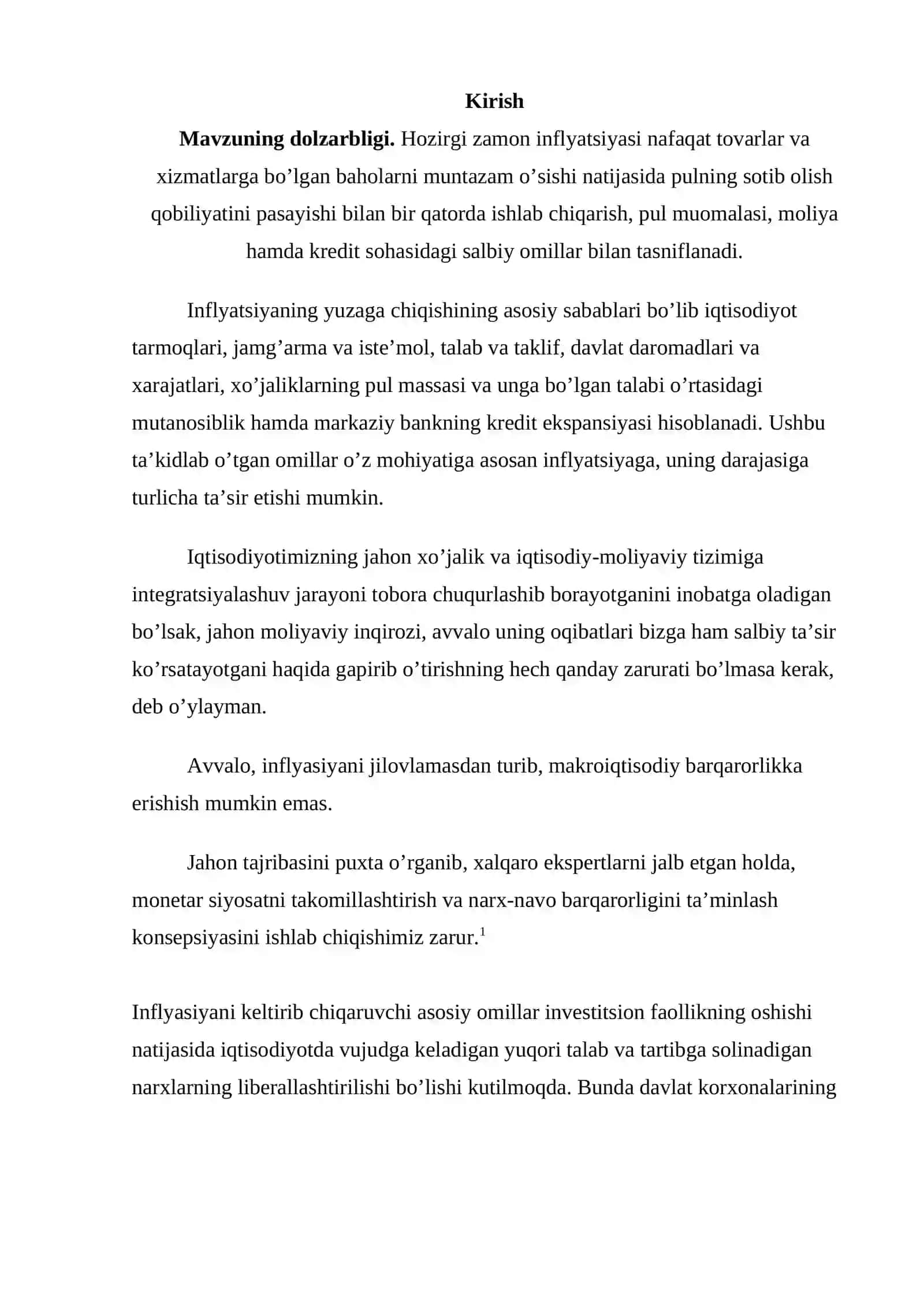 Inflyatsiya va uning namoyon bo’lish shakllari 3