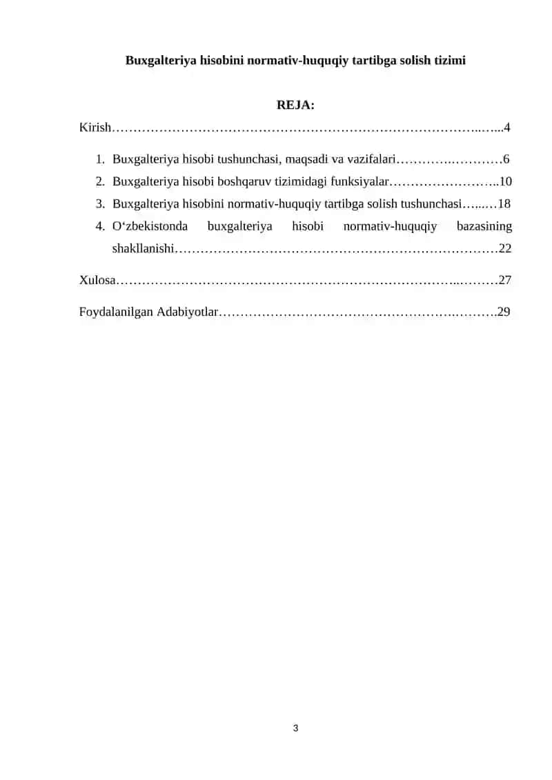 Buxgalteriya hisobiga kirish kurs ishi 3