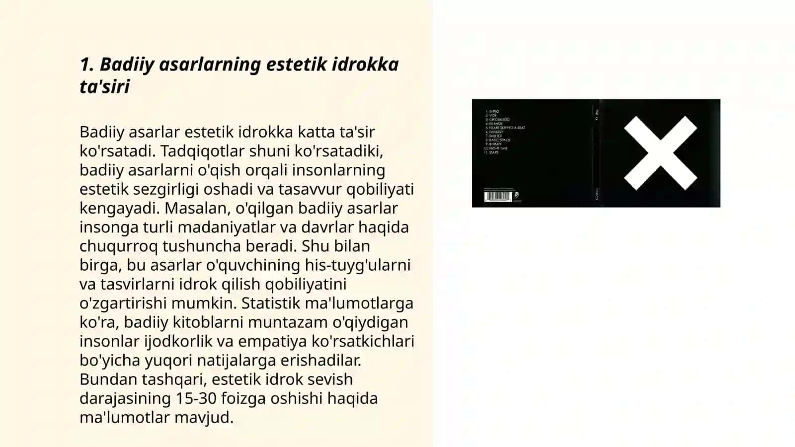 Dunyoning estetik idrok etishda badiiy asarlarning ahamiyati 3