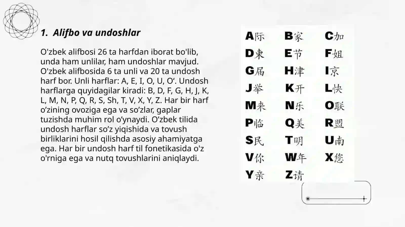 Koreys tili harflari 3
