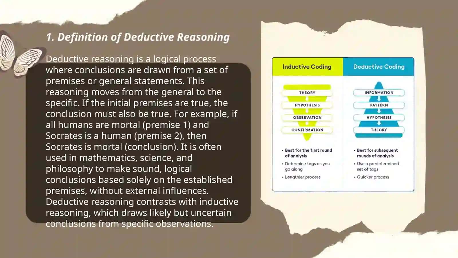 Deductive and inductive approaches 3