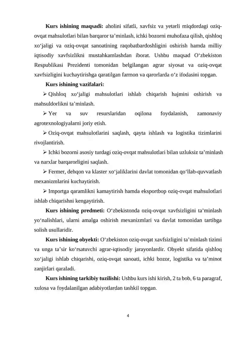 O‘zbekistonda oziq-ovqat xavfsizligini ta’minlash 3