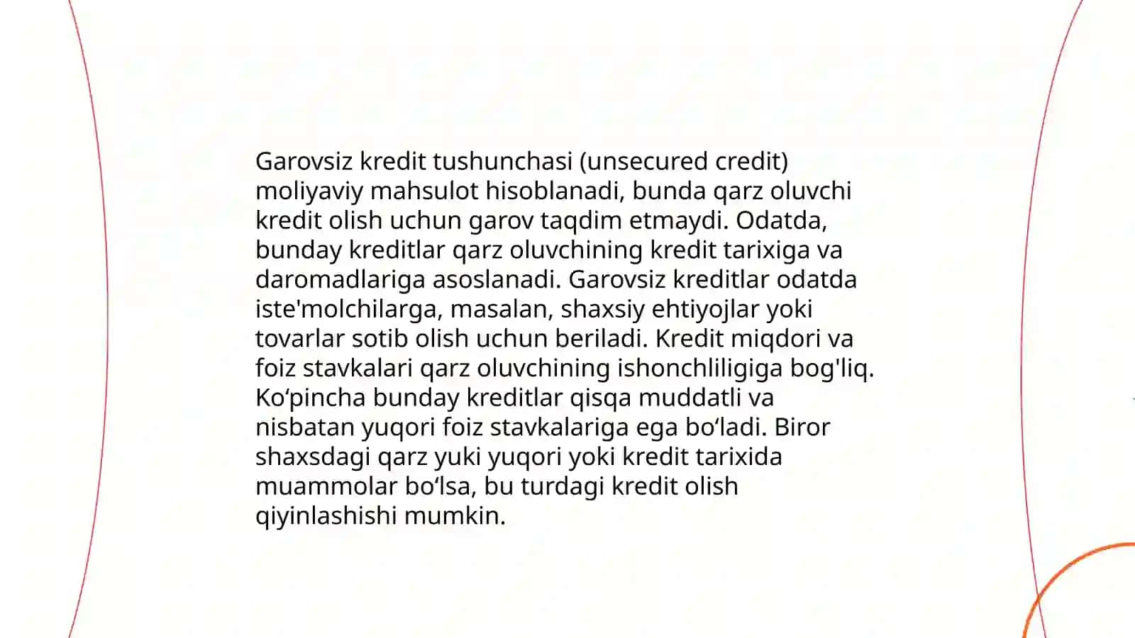 Garovsiz kredit berish tartibi 3