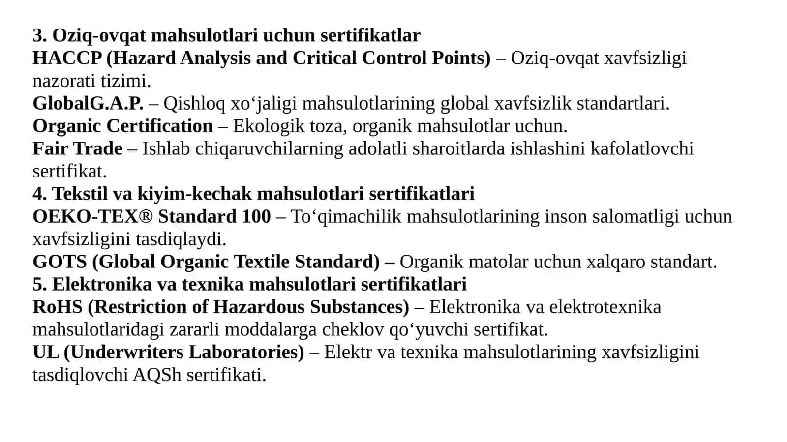 Chakana savdo tarmog‘ida tovarlar sifatini boshqarish va nazorat qilish 3