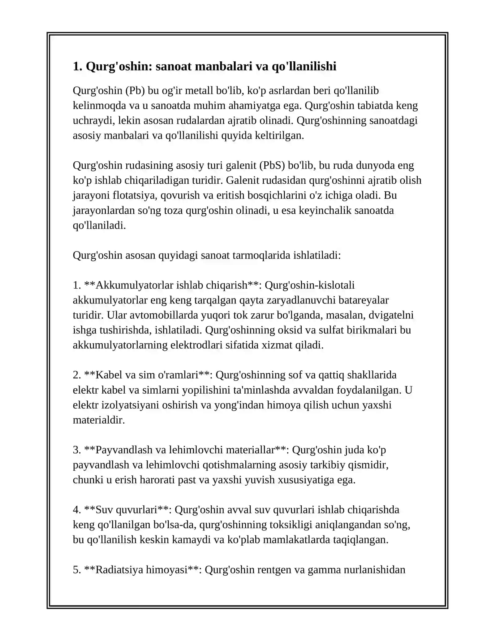 QURG'OSHIN SIMOB ORGANIK ERITUVCHILAR VA SANOTDA ISHLATILADIGAN BOSHQA KIMYOVIY MODDALAR 3