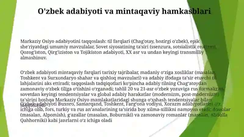 Oʻzbek adabiyotshunosligidagi komparativistik tadqiqotlar 3