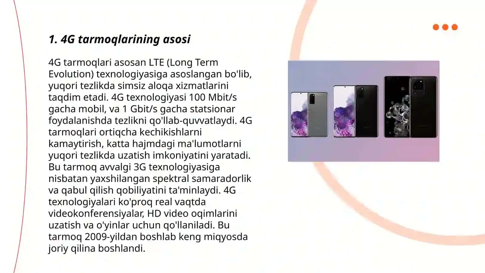 4G tarmoq arxitekturalari kabi sotali tarmoq konsepsiyalari 3