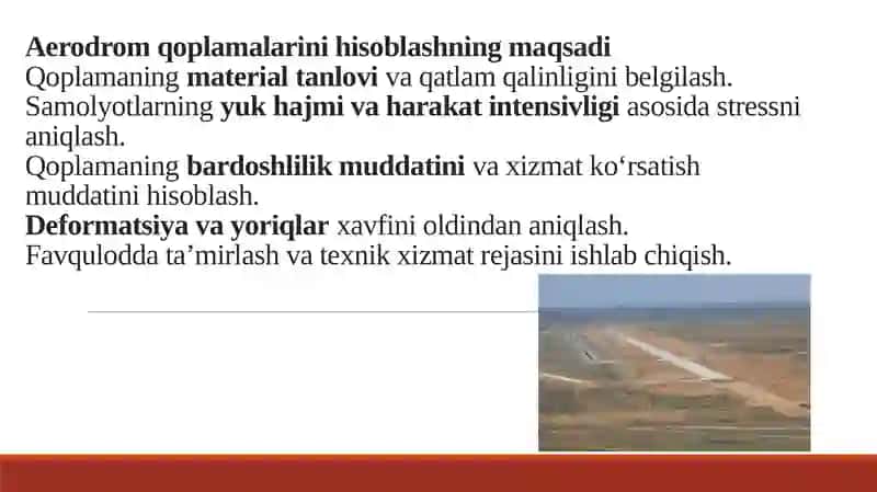 AERODROM QOPLAMALARINI HISOBLASHDA ZAMONAVIY DASTURLARDAN FOYDALANISH 3