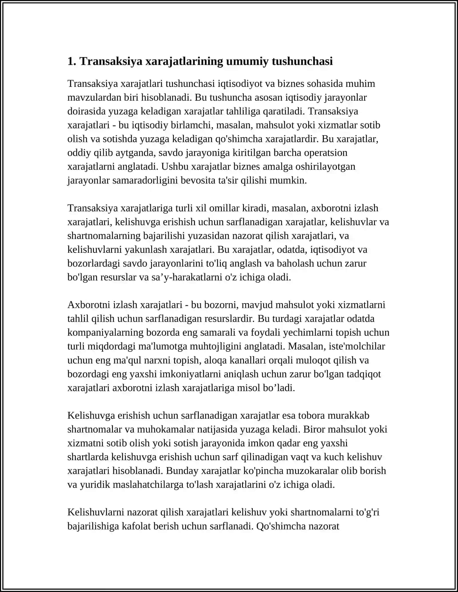 TRANSAKSIYA XARAJATLARINING AMAL QILISH QOIDALARI 3
