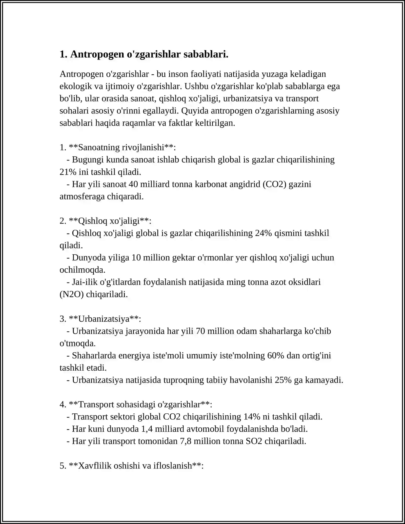 ANTROPOGEN OʻZGARGAN TABIIY MUHIT VA UNI MUHOFAZA QILISH 3