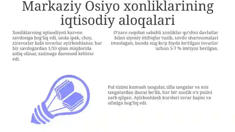 Oʻrta Osiyo xonliklarining iqtisodiy va siyosiy diplomatik aloqalari 3