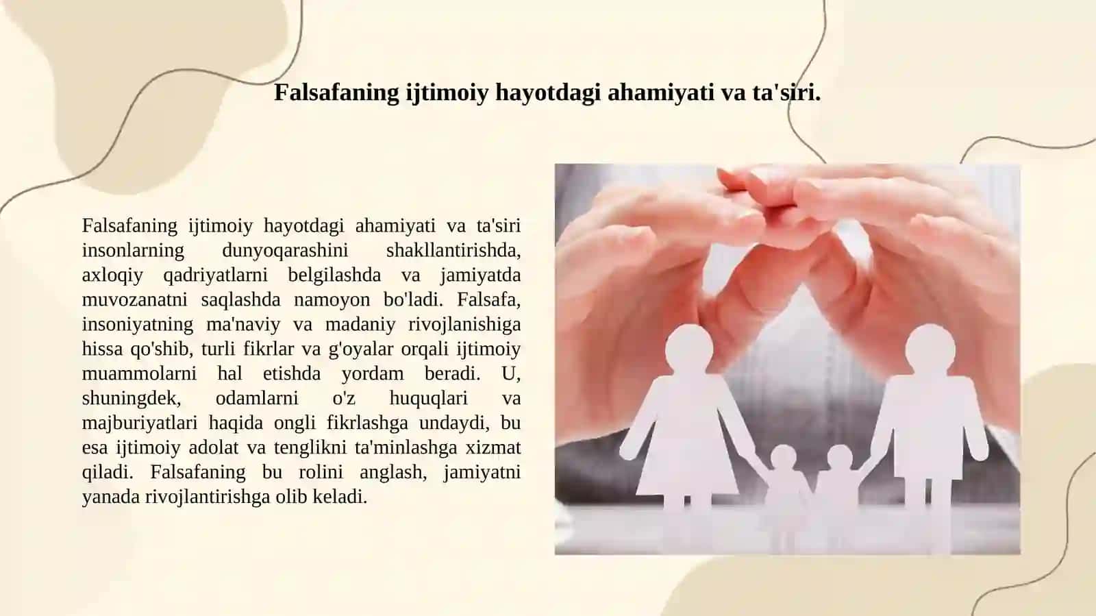 Jamiyatda falsafa qanday rol o'ynaydi  va uning vazifalari. 3