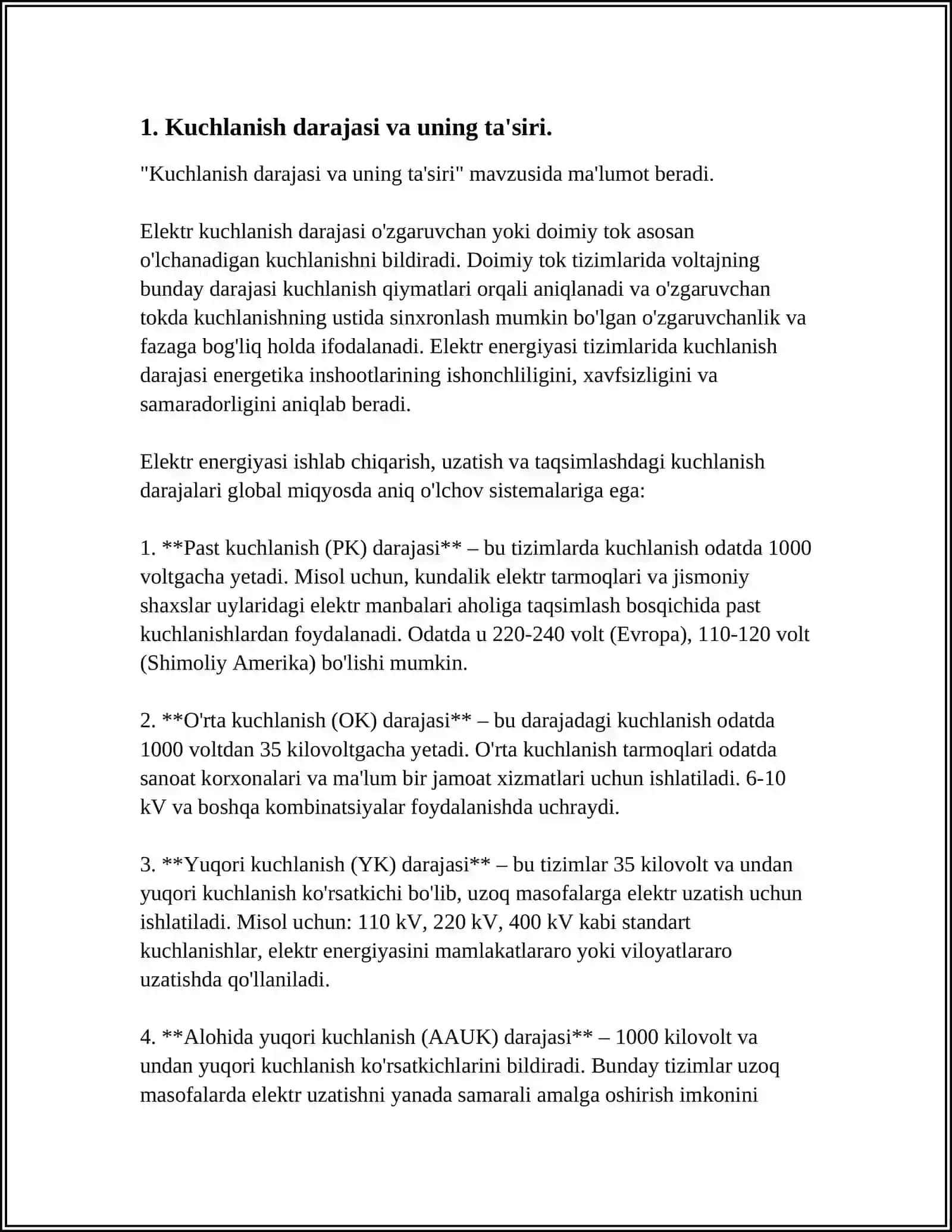 1000 VOLTGACHA KUCHLANISHDA ISHLATILADIGAN YORDAMCHI ELEKTR APPARATLARNI TUZILISHI VA TANLASH 3