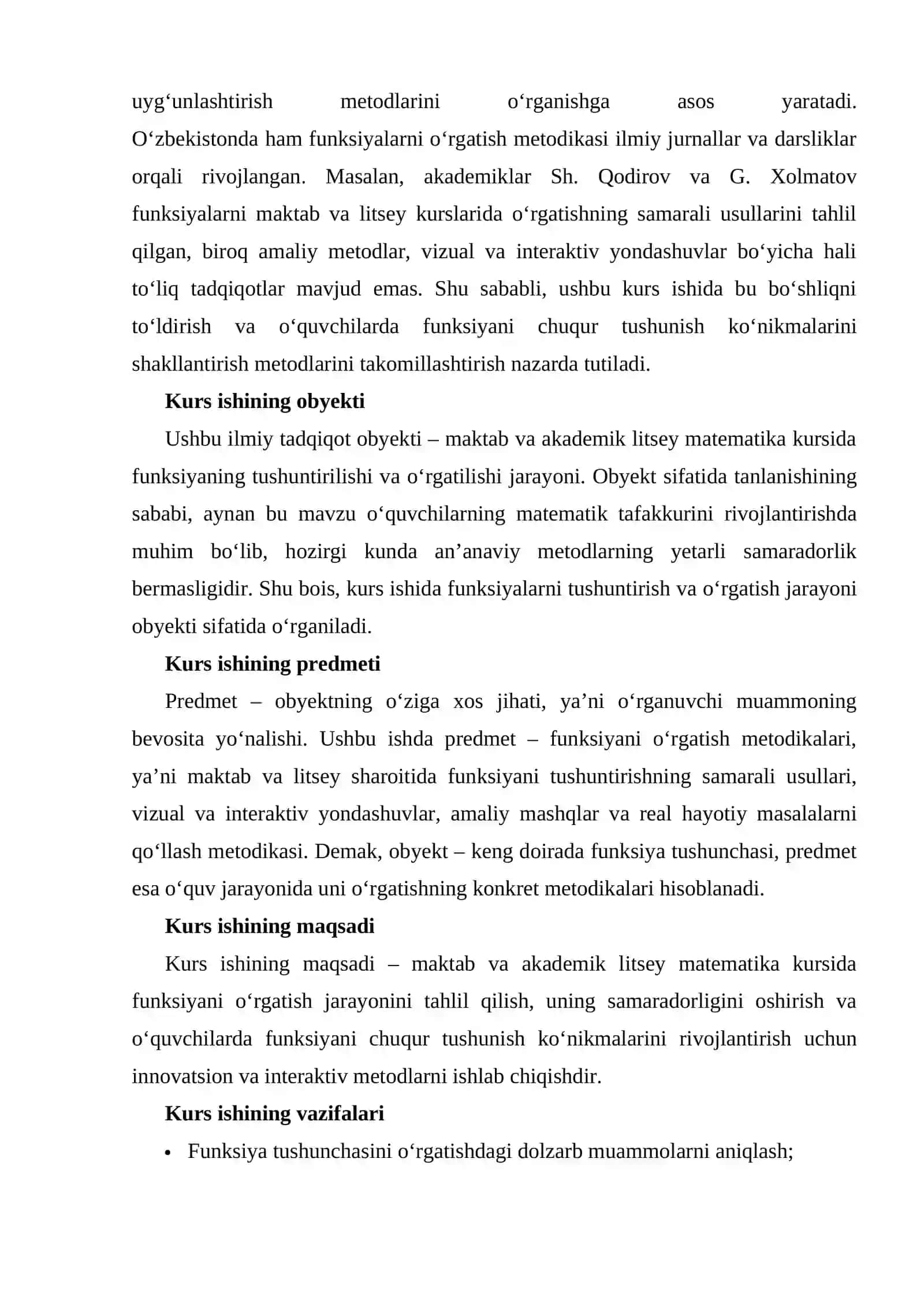 MAKTAB VA AKADEMIK LITSEY MATEMATIKA KURSIDA FUNKSIYA TUSHUNCHASINI KIRITISH VA O‘QITISH METODIKASI 3