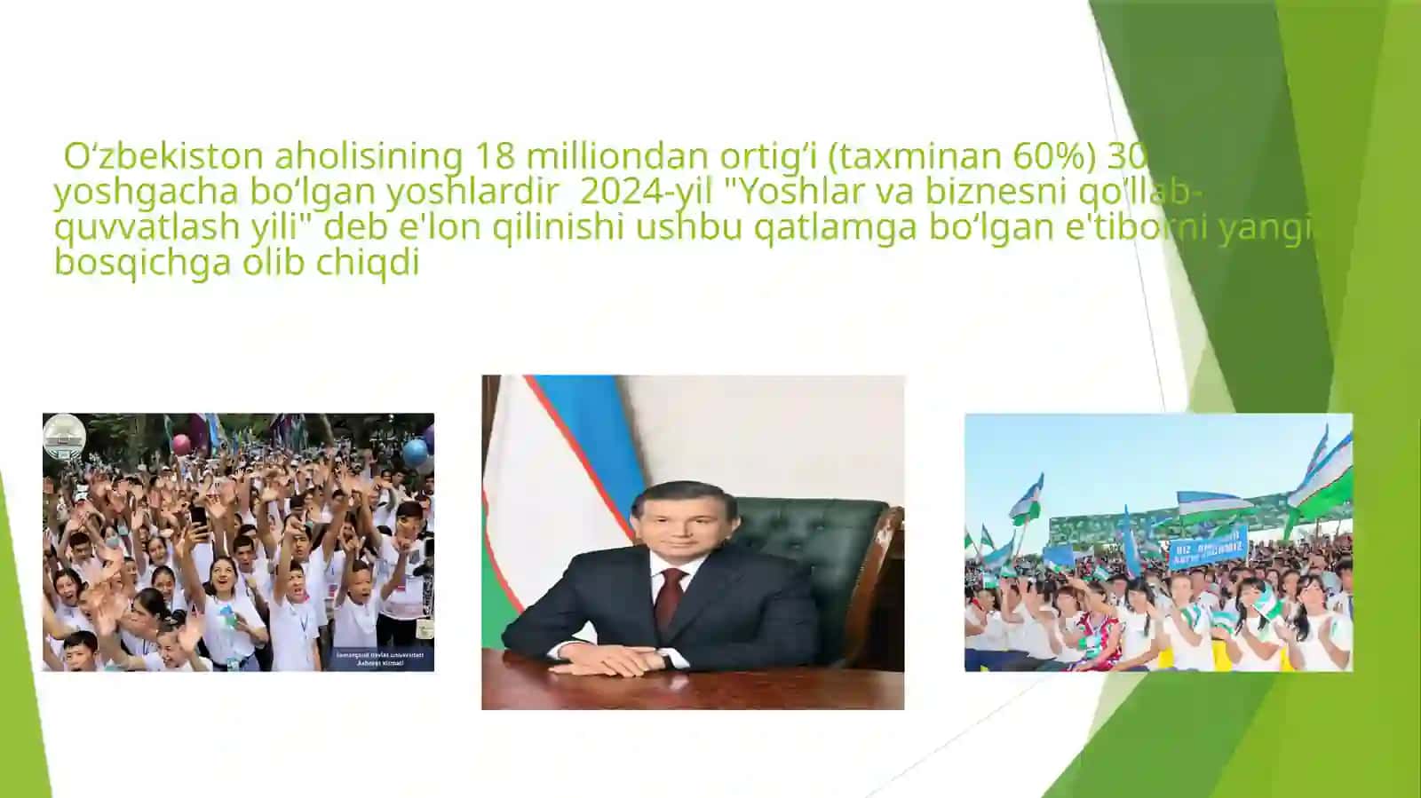 O'zbekistonda yoshlar tarbiyasi borasida olib borilayotgan ishlar 3