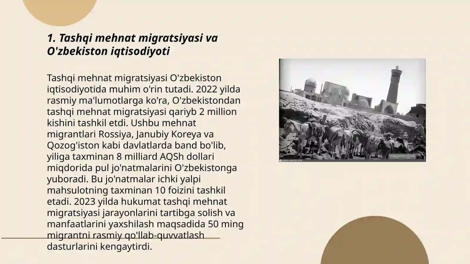 Tashqi mehnat migratsiyasi va O'zbekiston iqtisodiyoti 3