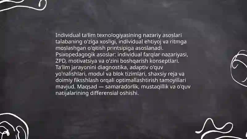 Individual taʼlim texnologiyasi 3