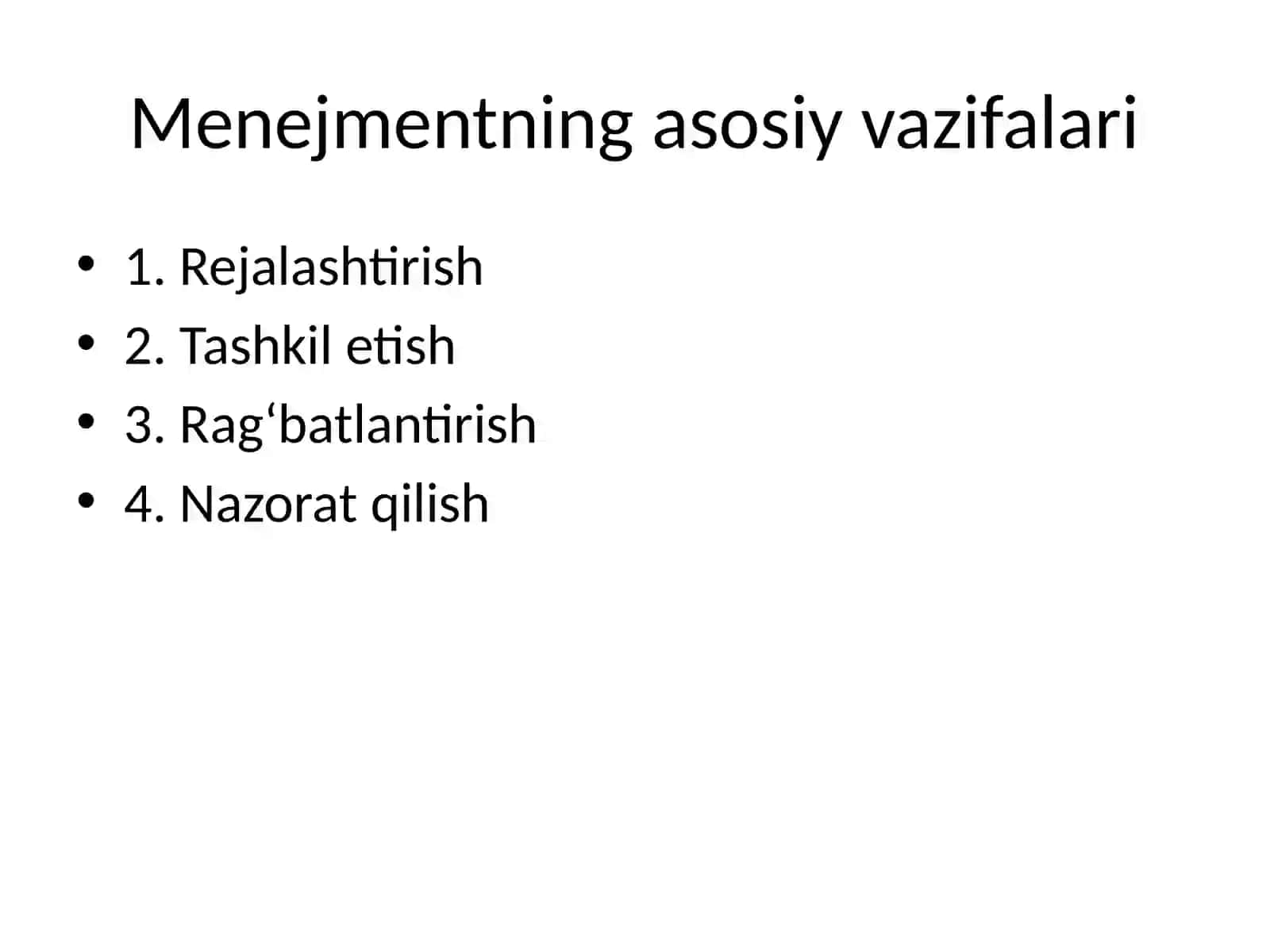 MENEJMENT TUSHUNCHASI VA UNING TAMOYILLARI 3