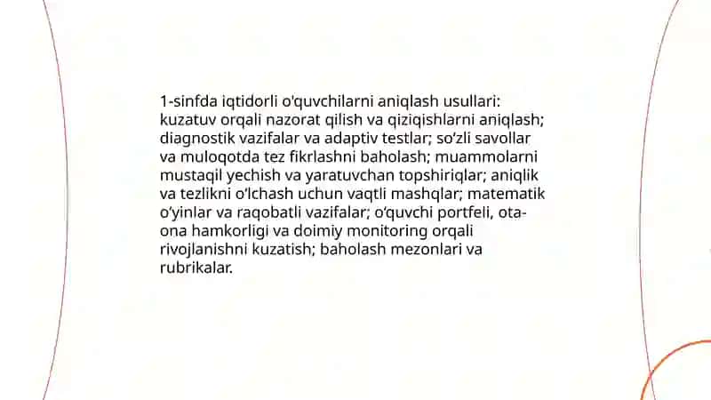Boshlang'ich sinfda matematikadan iqtidorli o'quvchilar bilan ishlash 1-sinf misolida 3