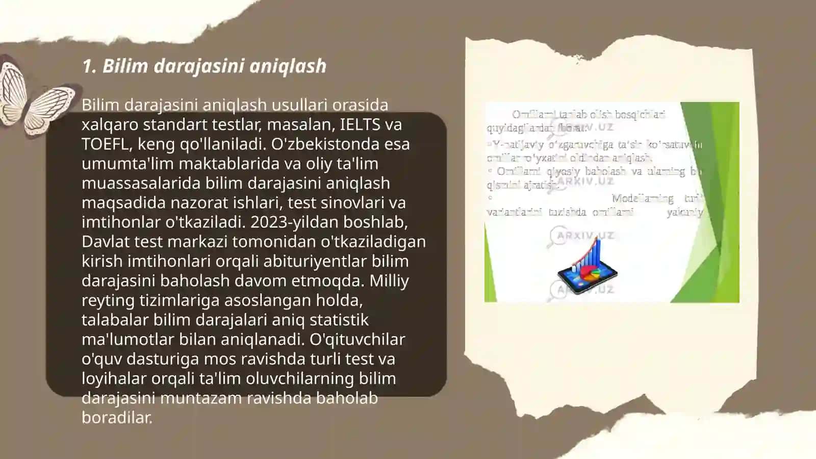 Bilim koʻnikma va malakalarni baxolash mezoni 3