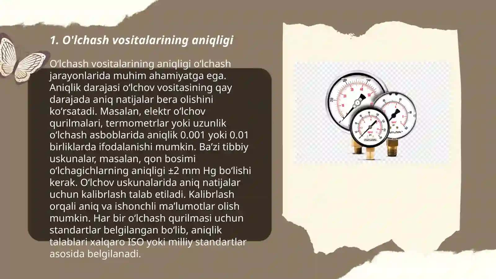 O'lchash vositalarining metrologik ko'rsatkichlari 3