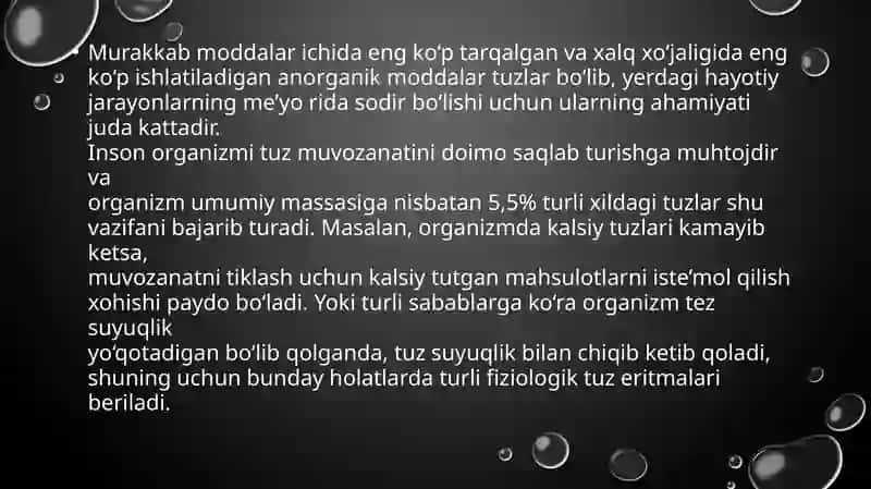 Engmuhim tuzlarning ishlatilishi 3