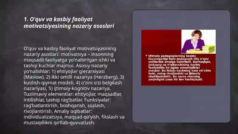 Oʻquv va kasbiy faoliyat mativatsiyalari 3