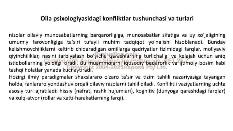 Zamonaviy yosh oilalardagi konfliktlarning psixologik xususiyatlari 3