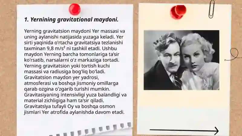 Yerning tortishish maydonida jismlarning harakati 3
