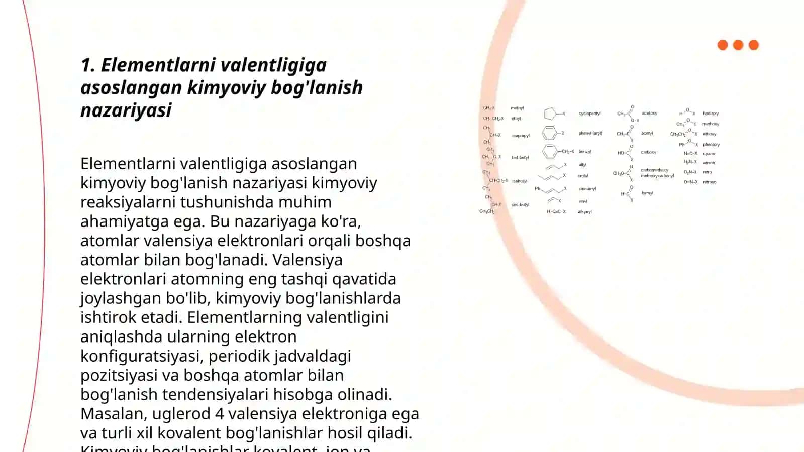 Elementlarni valentligiga asoslangan kimyoviy bog'lanish nazariyasi 3