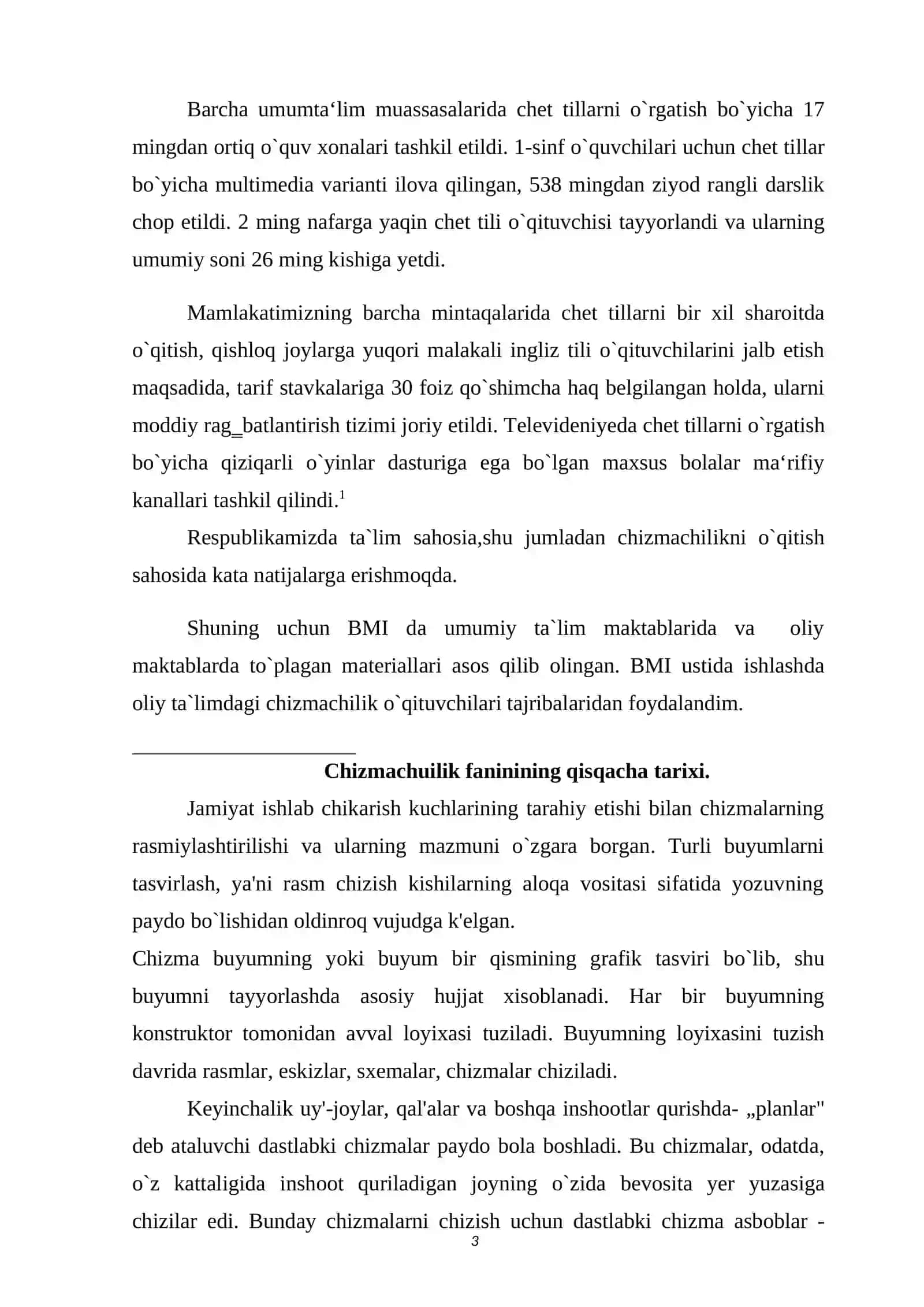MASHINASOZLIK CHIZMLARINI O’QISH VA BAJARAISH 3