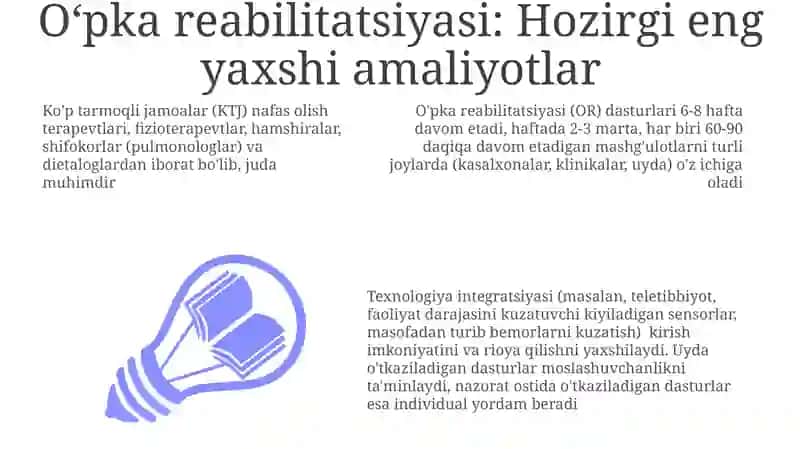 Oʻpka reabilitatsiyasi: Hozirgi eng yaxshi amaliyotlar 3